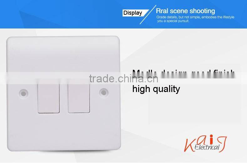 High quality UK standard two gang one way or two way wall switch
