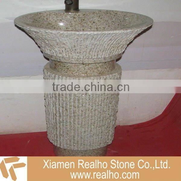 Round Vanity Sink With PIllar