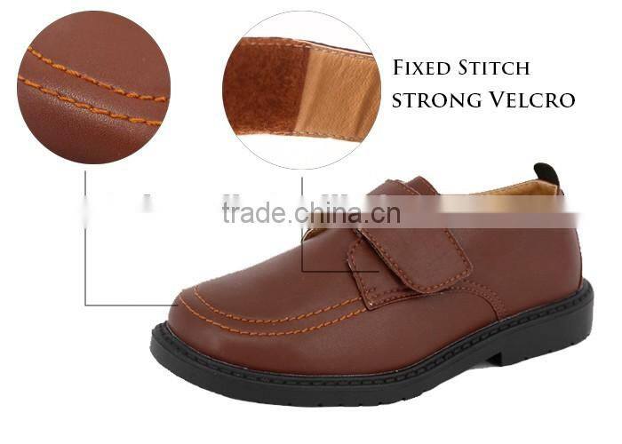Little Student Classic Business Style Kids Brown Leather School Shoes