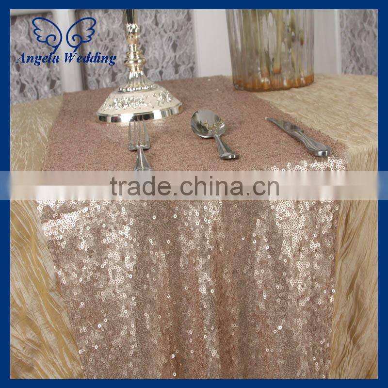 RU001C New 2015 fancy weddding burlap and lace table runner