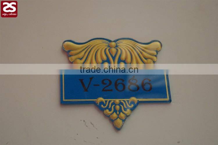 stainless steel hotel room number sign