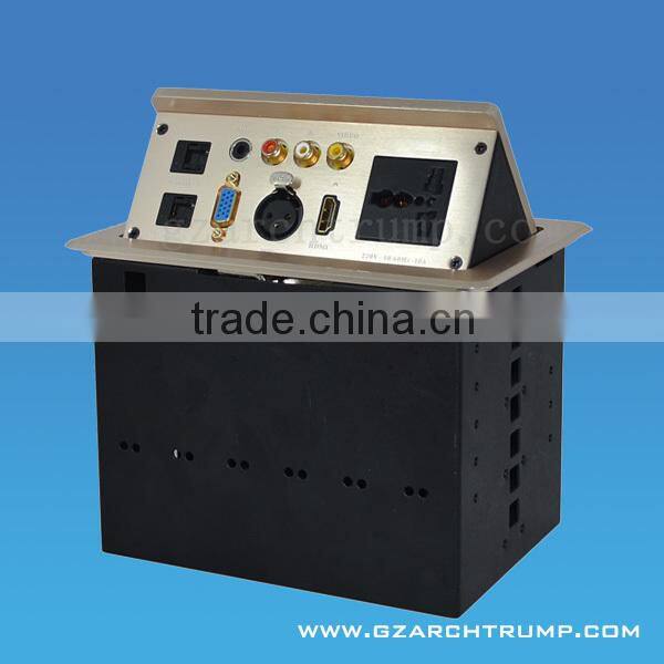 CE RoHS FCC Motorized tabletop pop up socket for Conference Table