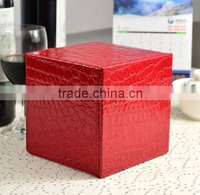 Red Square Leather tissue box