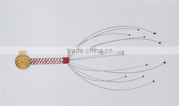 stainless steel portable octopus head scalp massager