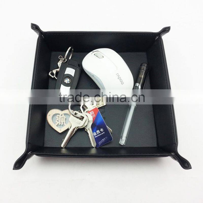 basket leather storage box