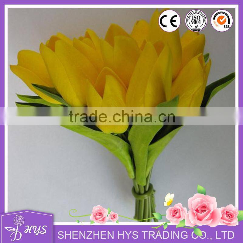Tulip Artificial Flower Latex Real Touch Bridal Wedding Bouquet Home Decor