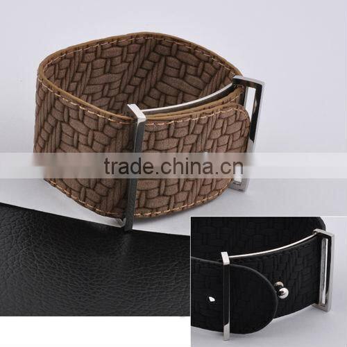 Stainless Steel Wholesale Accessory Leather Bracelet(GB10419)