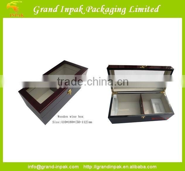 Single wooden wine gift packaging box