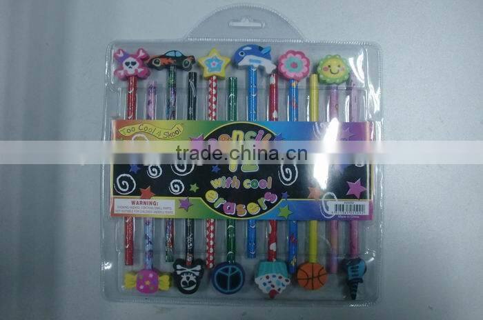 Funky Pencil &Shape eraser set