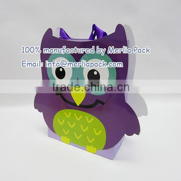 2016 Wholesale Luxury Gift Bags Merry Christmas Personalised Name Art Paper Owl Bags