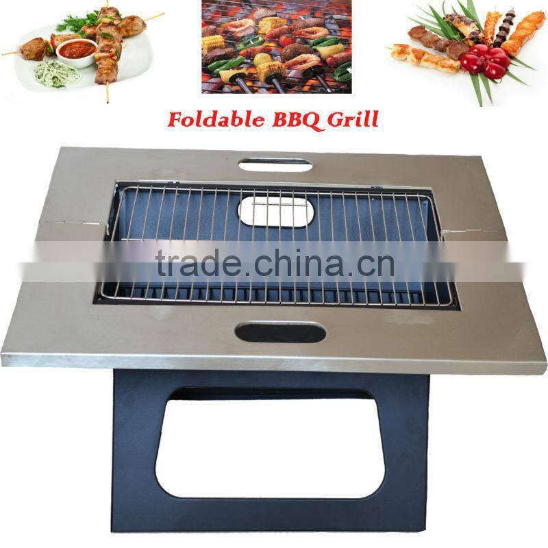 Portable Folding Charcoal Barbeque Grill Mini Charcoal BBQ Grill