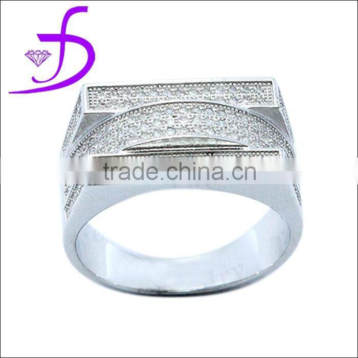 wholesale 2015 popular men ring mirco pave setting CZ men ring
