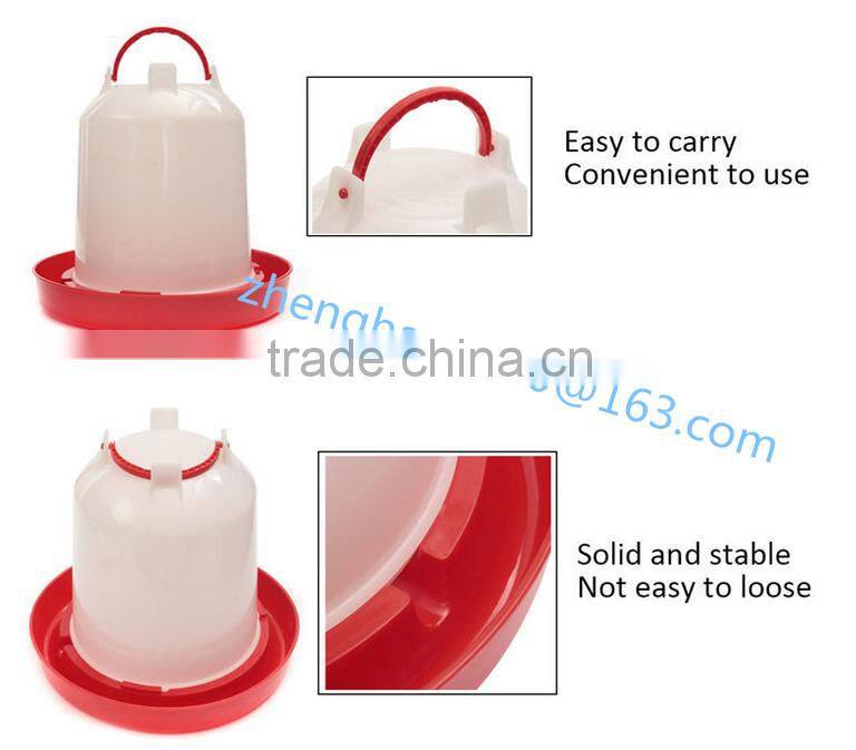 Hot Selling Red+White Chicken Chicks Hen Feeder And Liter Poultry Drinker Waterer Plastic
