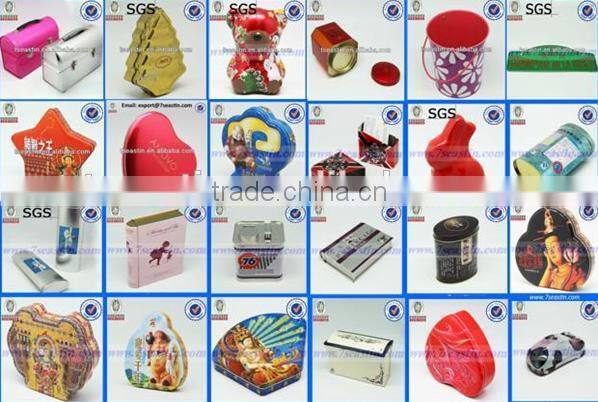 cartoon image printing metal tin boxes for students' stationery
