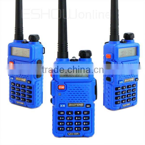 Blue VHF136-174MHz & UHF400-520MHz Baofeng Dual Band 5W 128CH UHF VHF walkie talkie Interphone UV5R UV-5R