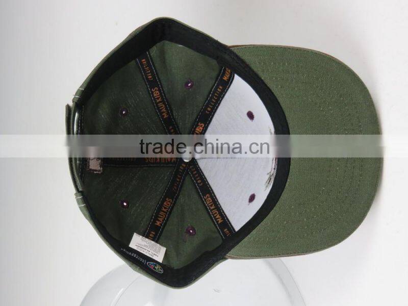 CUSTOM CHEAP GREEN FLAT BRIM KID SNAPBACK HAT