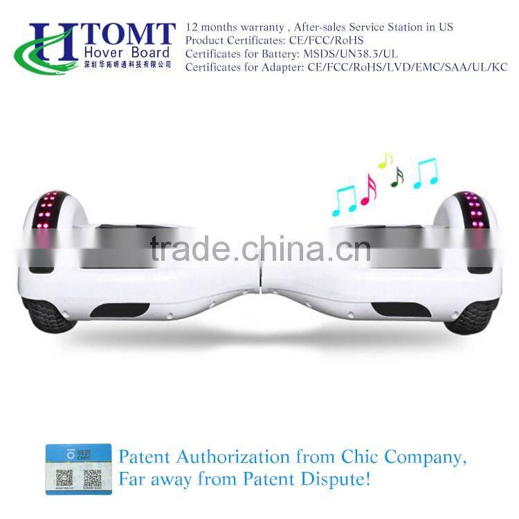 Electric Hoverboard 2 Wheels 6.5 Inch With LED Speaker Self Balance Hoverboard Electric Scooter Bluetooth