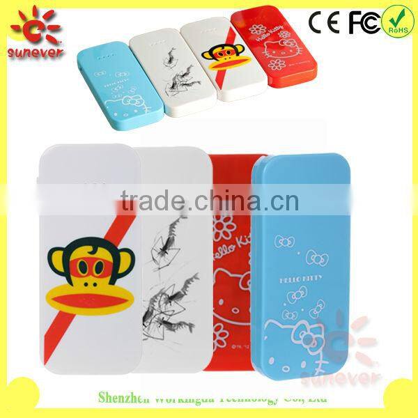 Ultra slim carton power bank many colors for choose