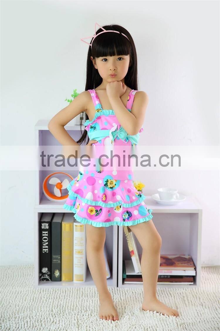 professional factory wholesale one-piece Polyester Swimsuit For Kids Girls Swimwear