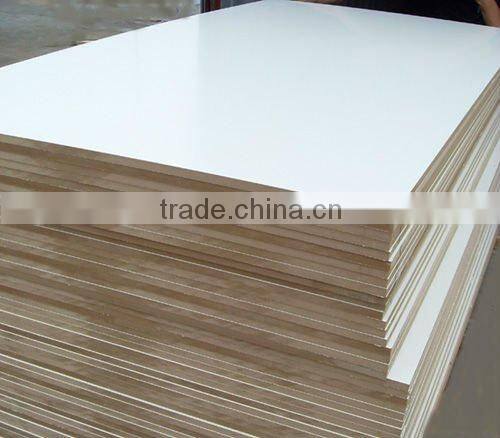 White color melamine faced MDF
