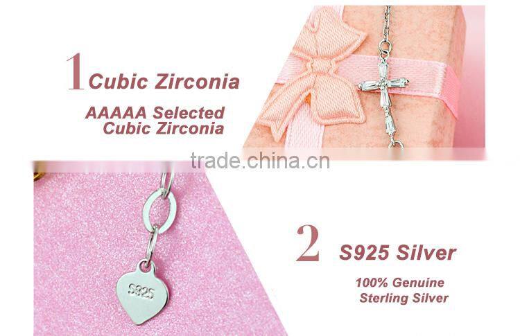 Wholesale 925 sterling silver cubic zirconia bracelets, wholesale jewelry for women manufacturer