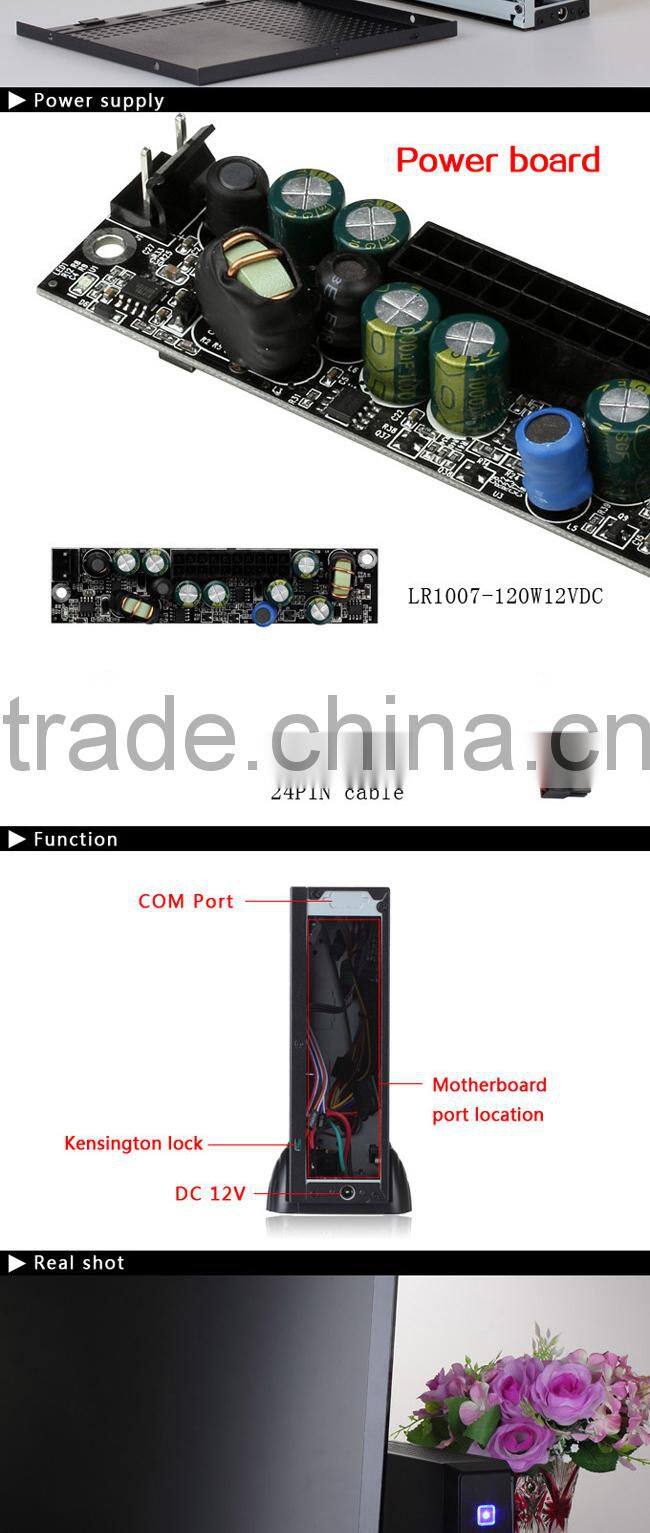 Realan 3019 Mini-ITX Case, HTPC Case With Power Supply, HDD COM WIFI USB Audio Ports, SECC 0.6mm