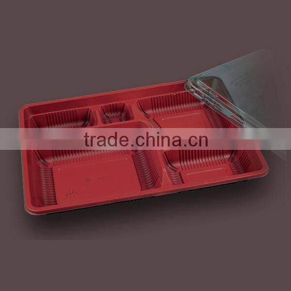 2015 Hot sale 4 compartment plastic disposable lunch trays