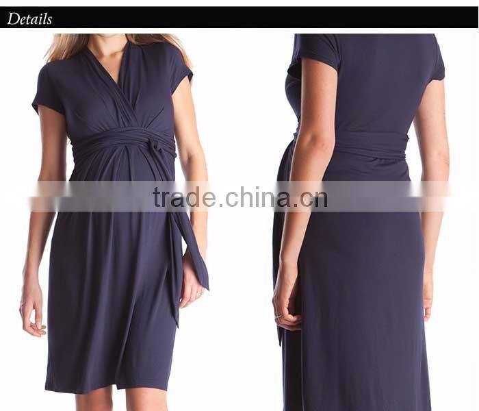 Spring summer new maternity breastfeeding rap one piece