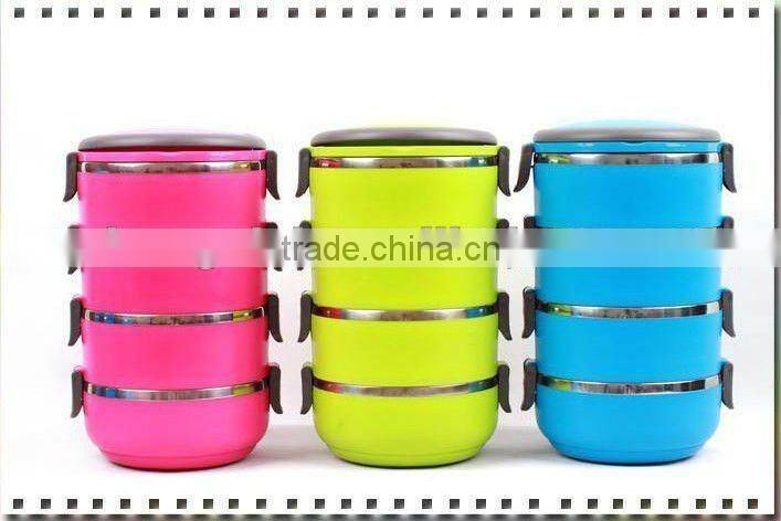 2012 Brand New Stainless Steel Food Container,1.4/2.1/2.8L