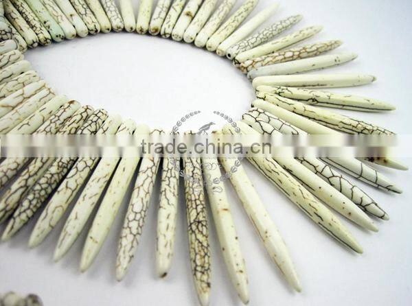 1string 15' 19-46MM white ivory TURQUOISE stone loose beads strand 3020002