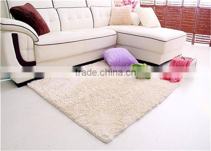 short pile polyester shiny chenille floor mat