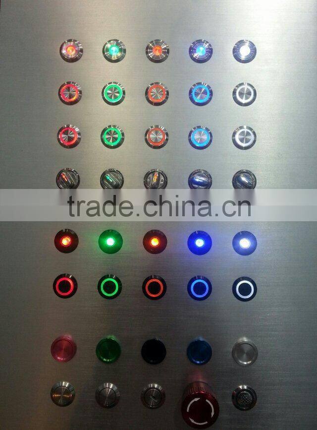 1NO 1NC 22mm flat lockout emergency led usb push pull button switch