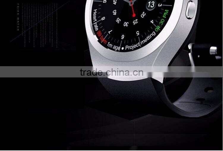 2016 New Product Smart Watch Android/IOS Digital-watch Bluetooth Reloj Inteligente SIM Round Heart Rate Monitor Watch Clock