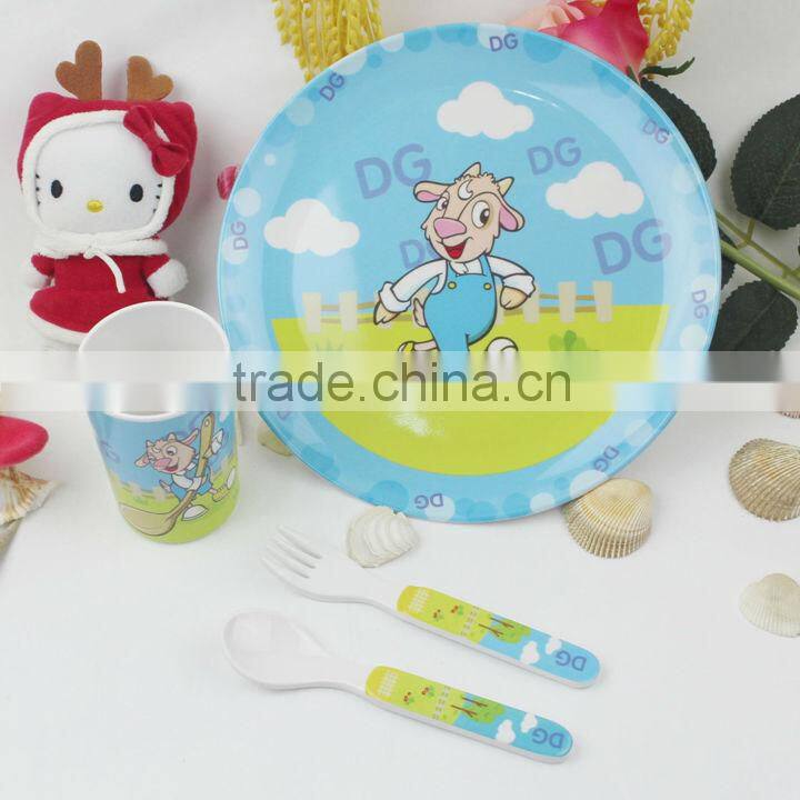 kids melamine printed dinner set