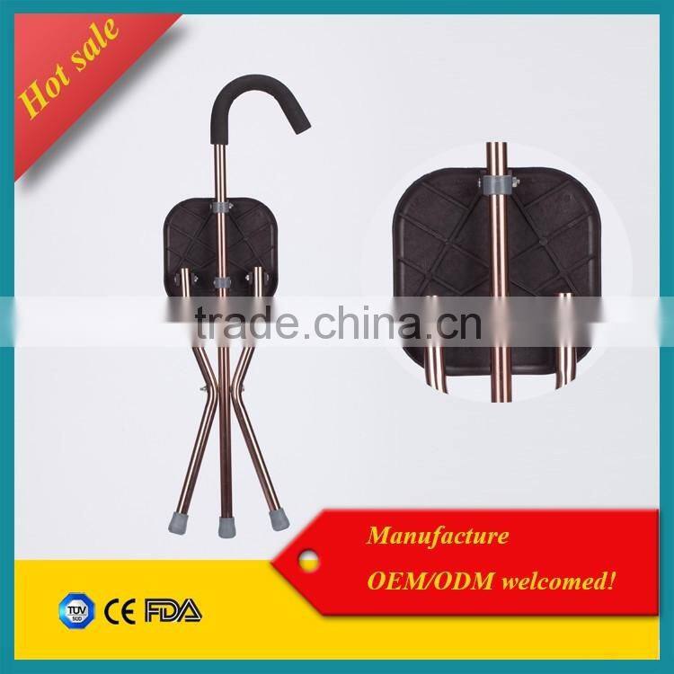 Dependable walking tools with seat foldable disabled cane walker with factory price