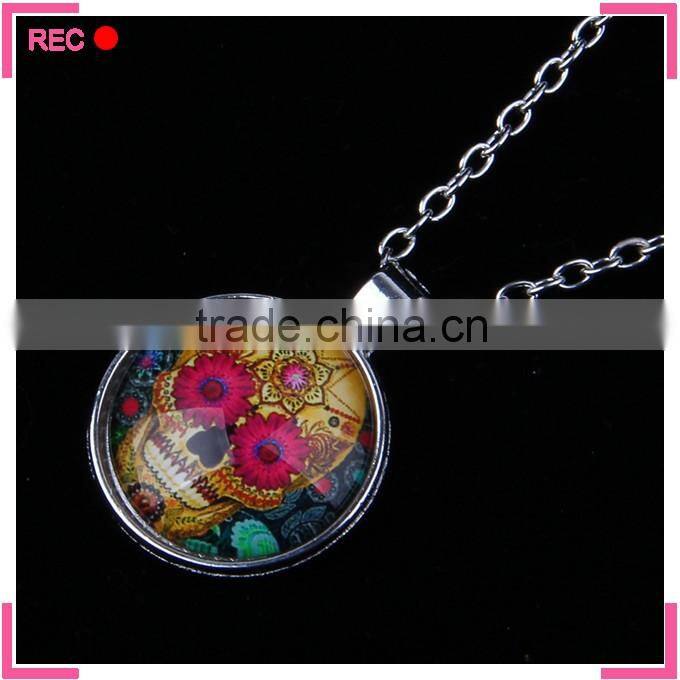 Personalized necklace wholesale, Clown pattern pendent necklace