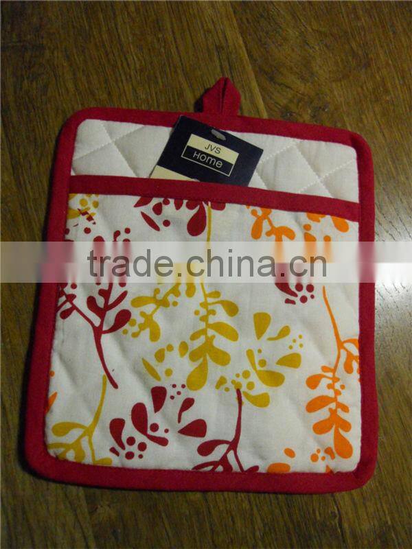 100%cotton printed heat resistant kitchen pot hloder