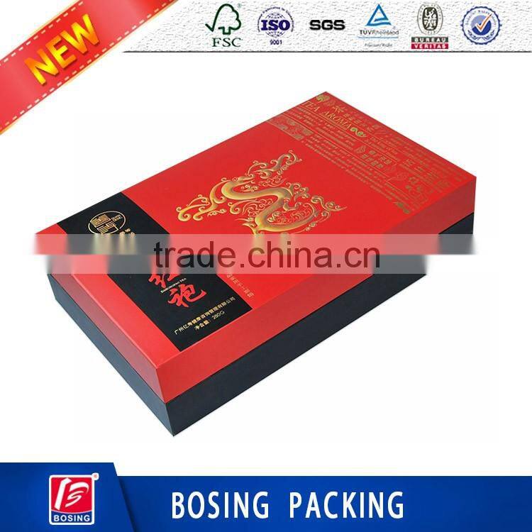 recycle tea packaging box with lid and tray