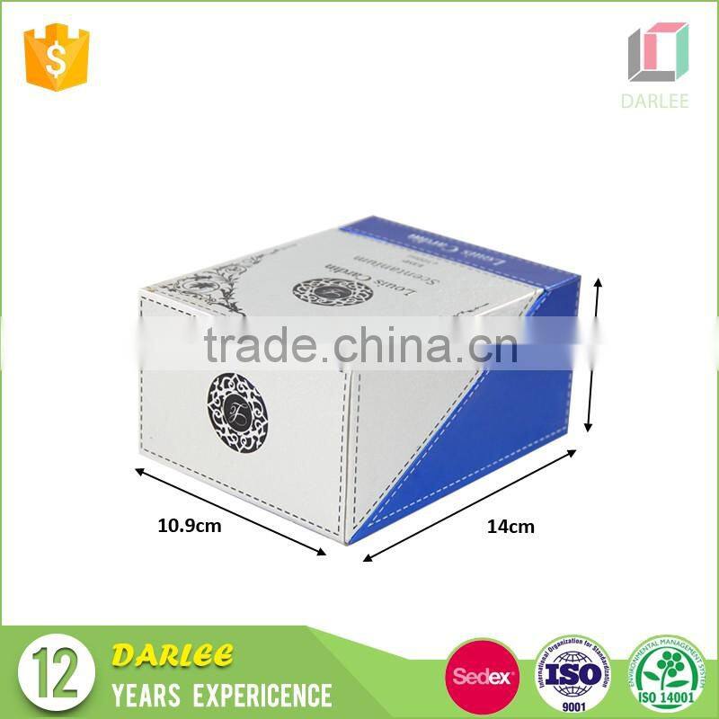 Professional OEM high quality custom size paper clamshell luxury perfume box with own logo printing
