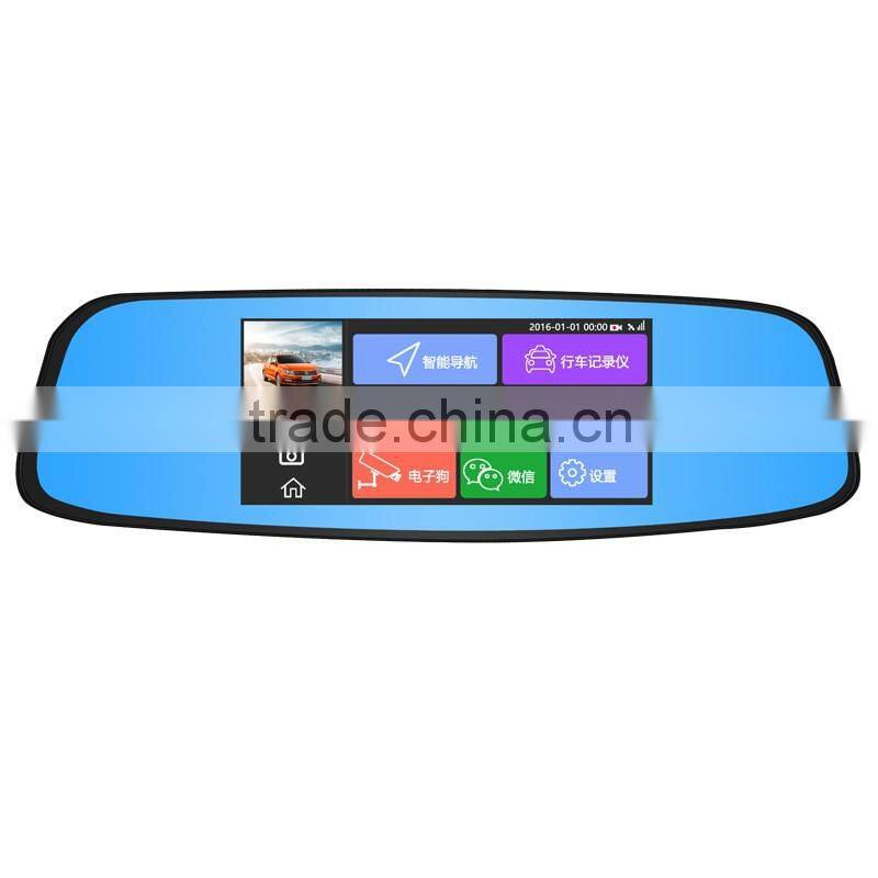 Full HD 1080P Car DVR Window Glass Mounting Rear View Mirror Monitor Car Black Box with Front View Camera 188