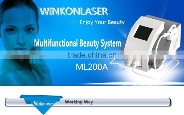 laser physical therapy equipment with e light/nd yag laser functions