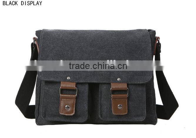 Made in china high quality Men's Vintage Canvas Messenger Shoulder Bag Crossbody Sling School Bags Satchel