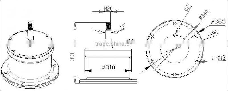 Good Supplier Cheap 1KW vawt blade vertical axis wind turbine