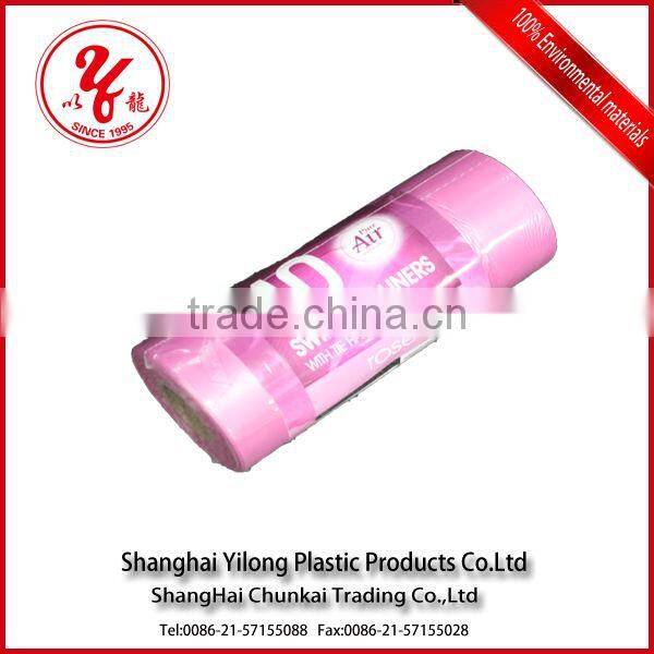 plastic garbage bags on roll