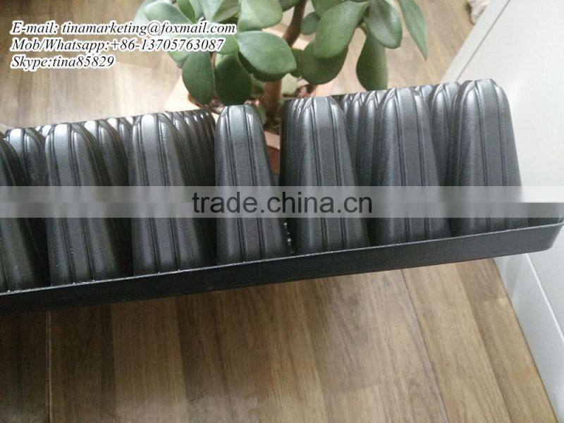 9CM Deep 72 Cells High Quality Black PS Plastic Nursery Seed Growing Tray for Forest Seedling Propagation