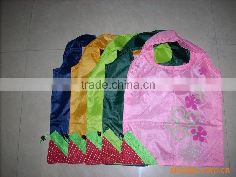Promotional 190T polyester Fruit Folding Bag christmas bag