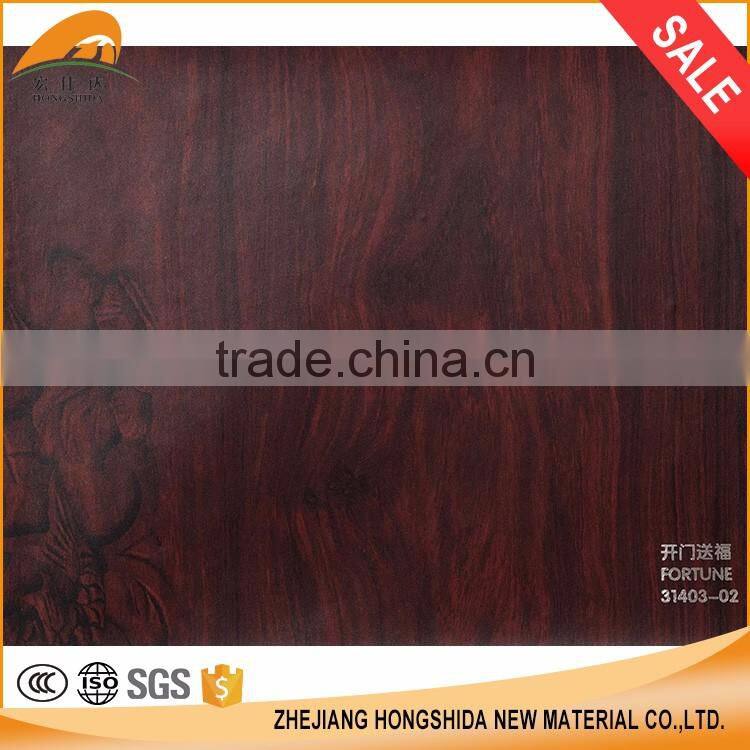 New fashion decorative pvc film covering self adhesive paper for various boards