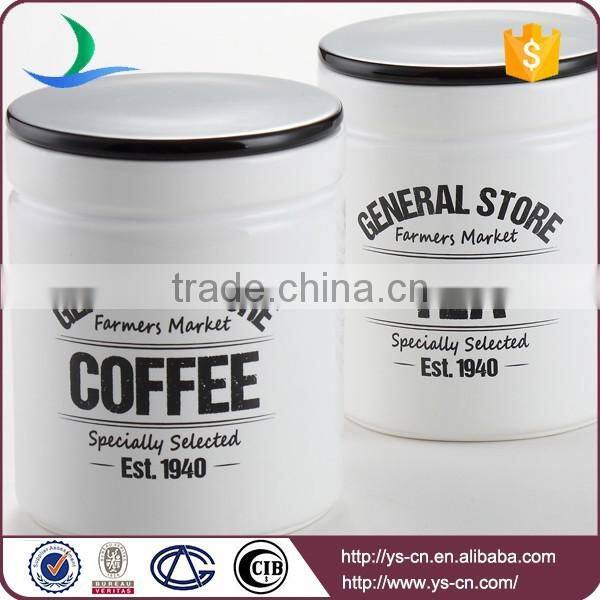 Modern ceramic white 3pcs rubber seals for canisters