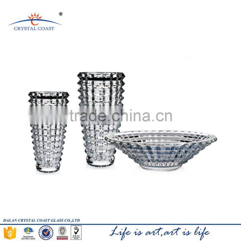 Wholesale Crystal glass sugar bow/glass fruit bowl for decoration
