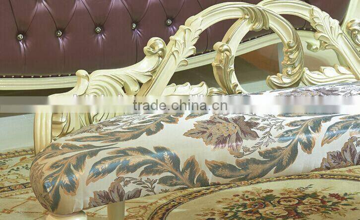 Palace Princess Sofa chair, Special Designed Wood Carved Chaise Lounge Chair, European Bedroom Furniture Chair (BF01-ML031)